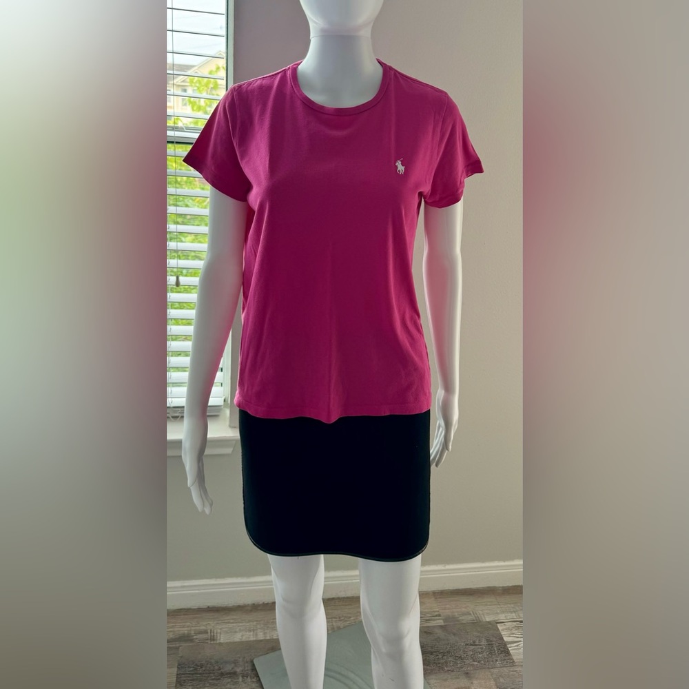 Polo Ralph Lauren Women's T-shirt size L pink color with a round neck. - Picture 3 of 13